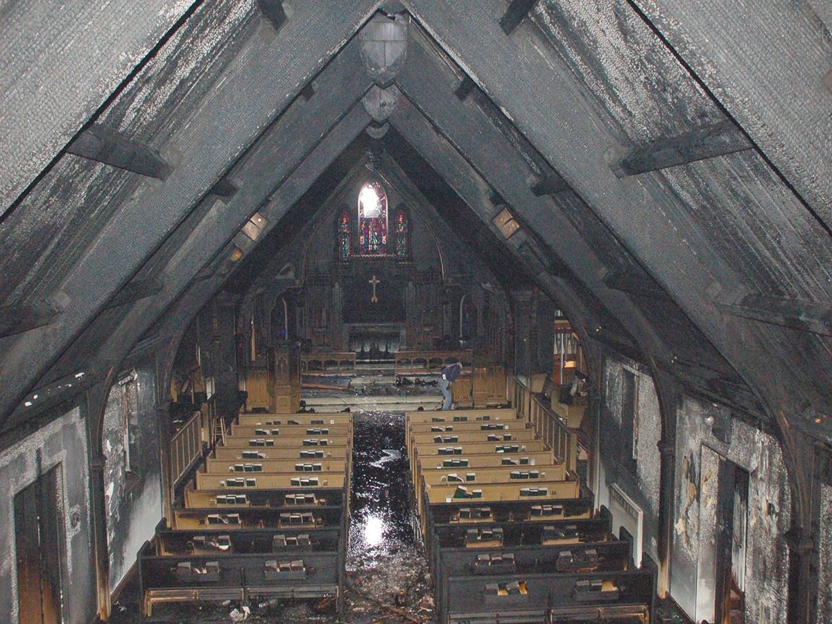 devastating church fire